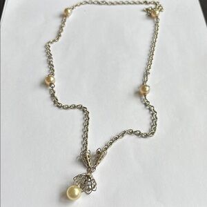 🎉4/30$🎉Vintage Elegant Gold Pearl Necklace
